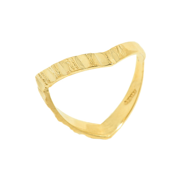Solid Gold Diamond-Cut Thumb Ring (Available in Yellow/Rose/White Gold)