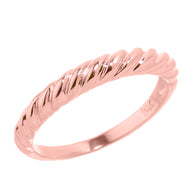 Gold Stackable Twisted Band Ring (Available in Yellow/Rose/White Gold)