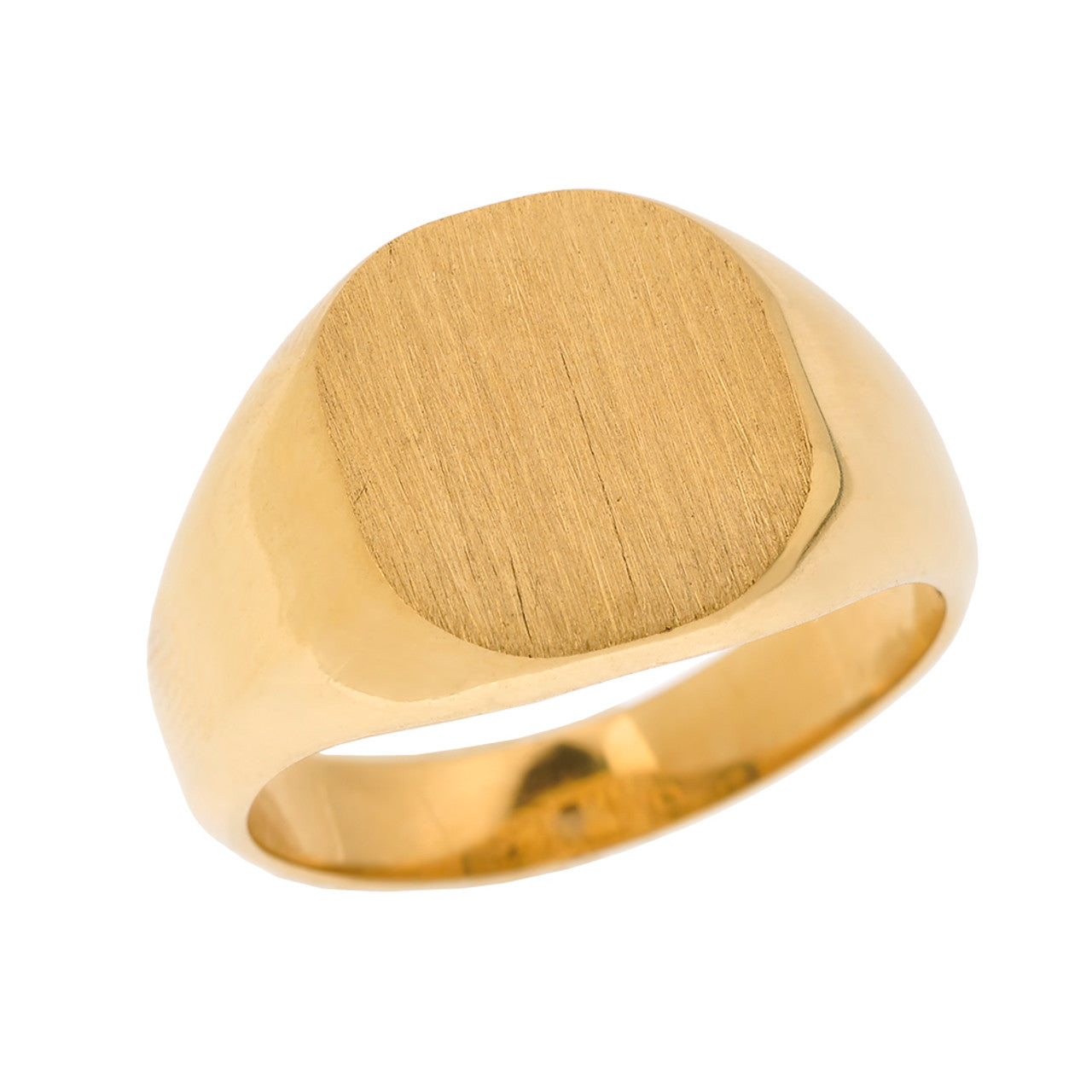 Solid Gold Engravable Men's Signet Ring(Available in Yellow/White Gold)