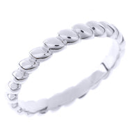 Solid Gold Rice Beaded Stackable Ring (Available in Yellow/Rose/White Gold)