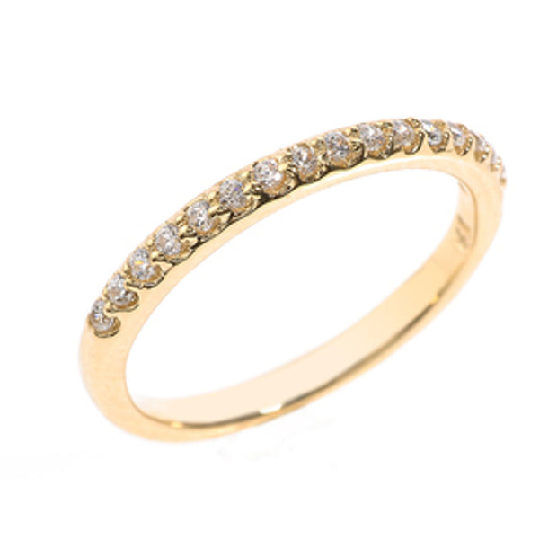 Gold Diamond Engagement Band Ring (Available in Yellow/Rose/White Gold)