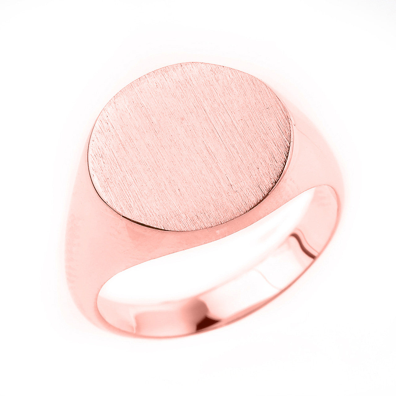 Engravable Men's Signet Ring in Solid Gold (Available in Yellow/Rose/White Gold)
