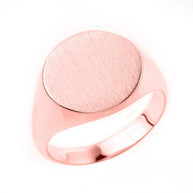 Engravable Men's Signet Ring in Solid Gold (Available in Yellow/Rose/White Gold)
