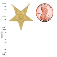 Order of the Eastern Star (OES) Masonic Necklace in Gold (Yellow/Rose/White)