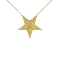 Order of the Eastern Star (OES) Masonic Necklace in Gold (Yellow/Rose/White)