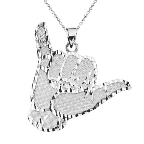 Sterling Silver Hang Loose Hand (1.13")