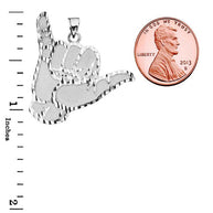 Sterling Silver Hang Loose Hand (1.13