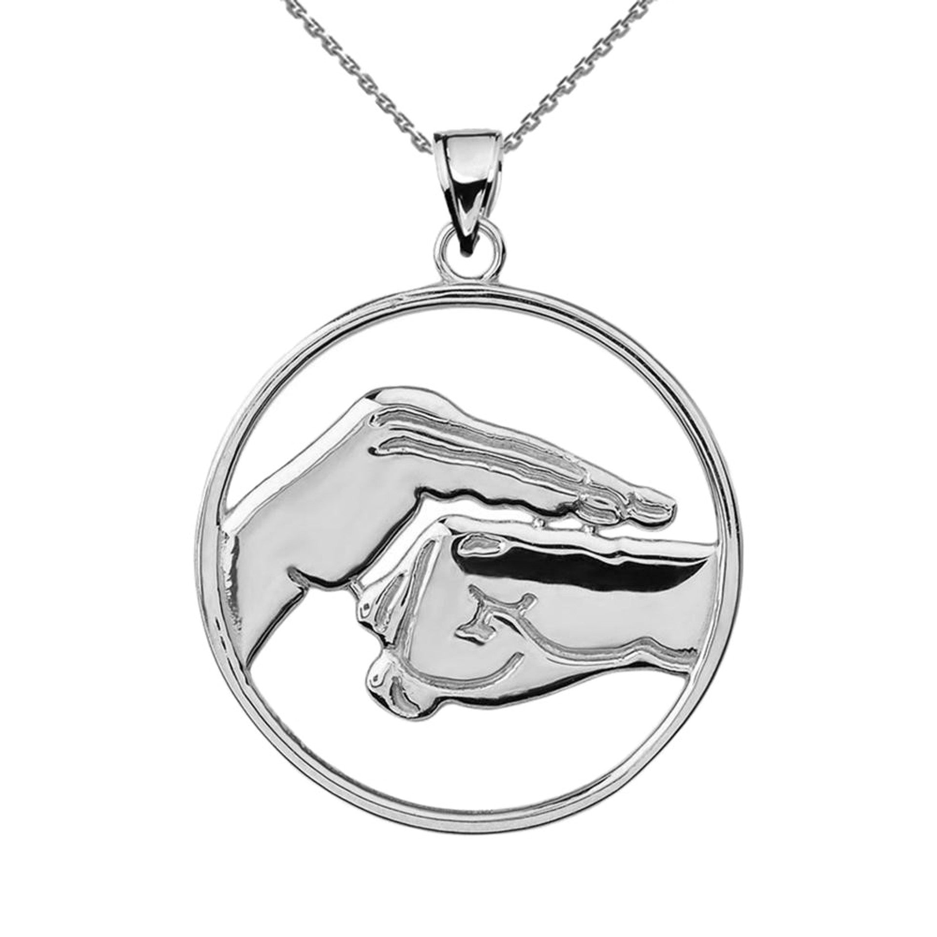 Gold Bao Quan Martial Arts Hand Symbol Pendant (Available in Yellow/Rose/White Gold)