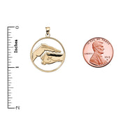 Gold Bao Quan Martial Arts Hand Symbol Pendant (Available in Yellow/Rose/White Gold)