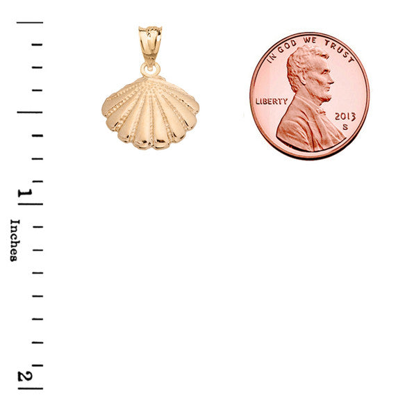 Gold Cockle Sea Shell(Available In Yellow/Rose/White Gold)