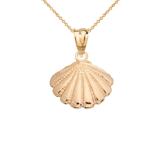 Gold Cockle Sea Shell(Available In Yellow/Rose/White Gold)