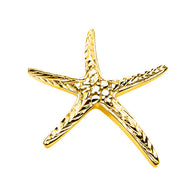 Gold Diamond Cut Starfish Pendant Necklace(Available In Yellow/Rose/White Gold)