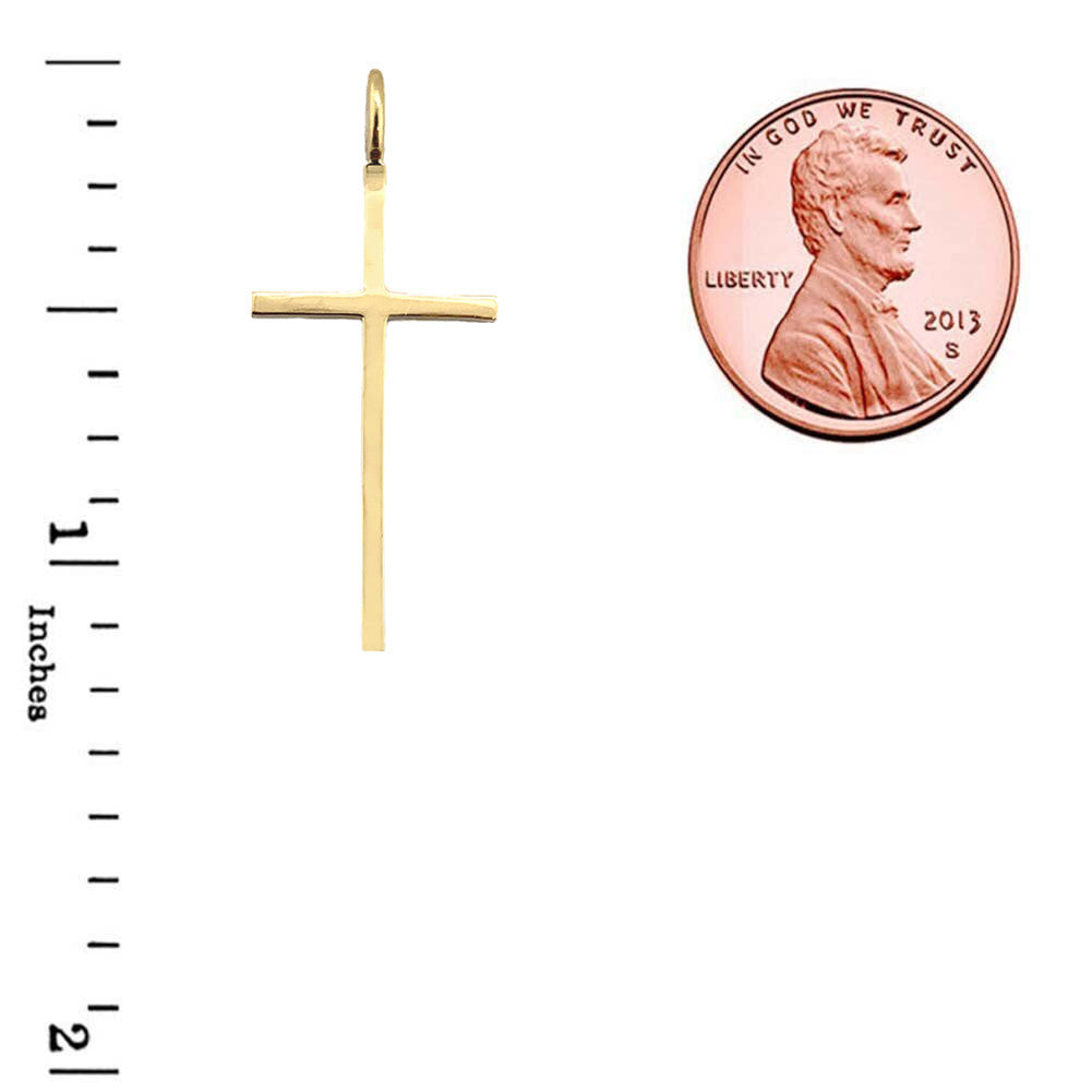 10K/14K Gold Dainty Cross Necklace (1.16