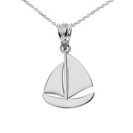 Sail Boat Pendant Necklace(Available in Yellow/Rose/White Gold)