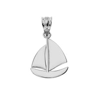 Sterling Silver Sail Boat Pendant Necklace