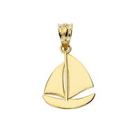 Sail Boat Pendant Necklace(Available in Yellow/Rose/White Gold)