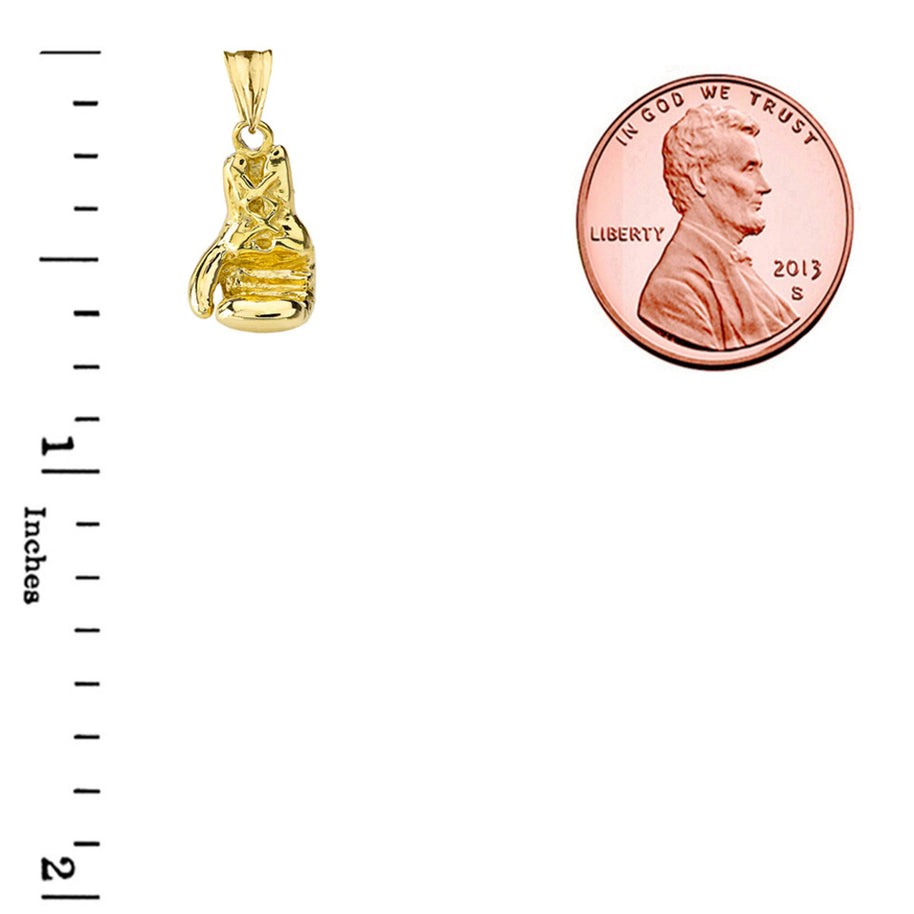 Gold Boxing Glove Pendant Necklace (Available in Yellow/Rose/White Gold)