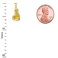 Gold Boxing Glove Pendant Necklace (Available in Yellow/Rose/White Gold)