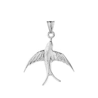 Sterling Silver Bird Pendant Necklace