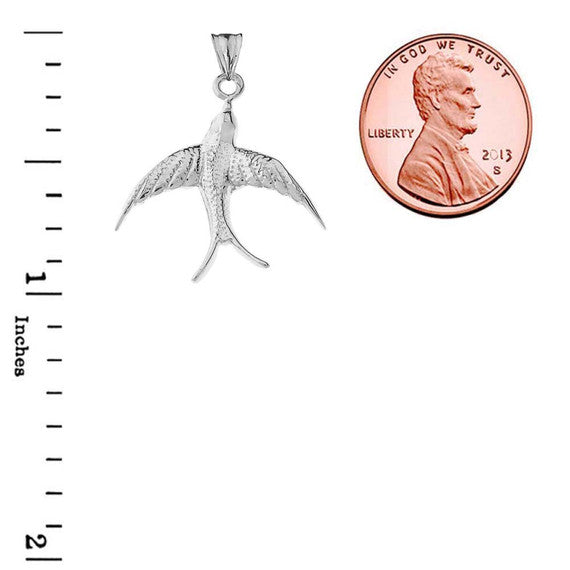 Sterling Silver Bird Pendant Necklace