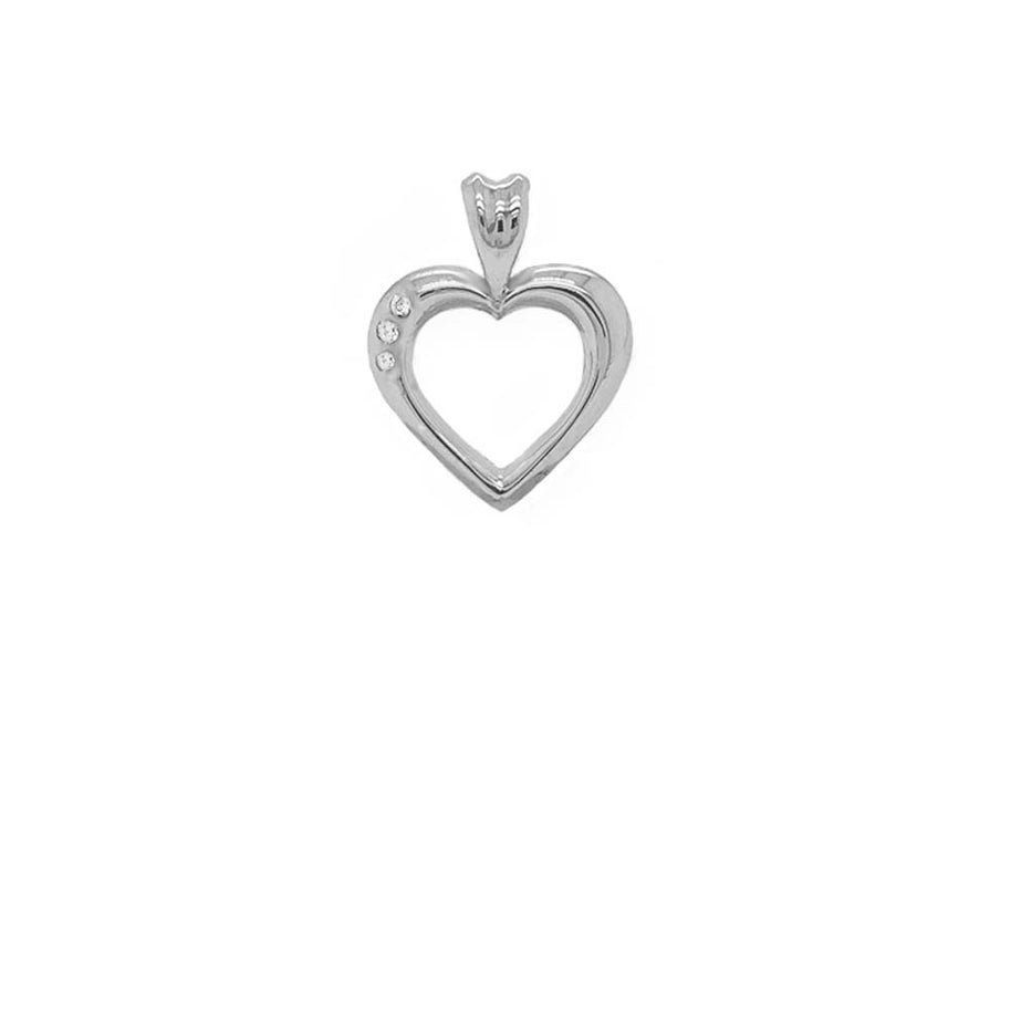 Gold Heart Diamond Pendant Necklace (Available in Yellow/Rose/White Gold)