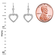 3-Stone Diamond Open Heart Leverback Earrings (Available in Yellow/Rose/White Gold)