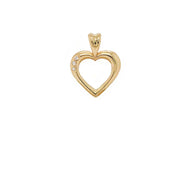 Gold Heart Diamond Pendant Necklace (Available in Yellow/Rose/White Gold)