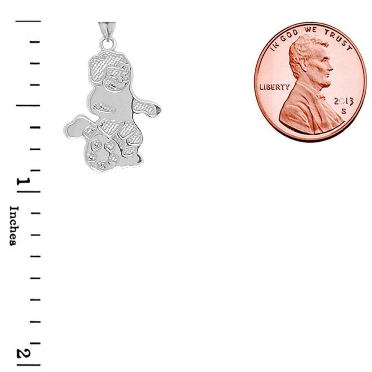 Soccer Boy Sports Charm Pendant Necklace in Sterling Silver