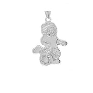Soccer Boy Sports Charm Pendant Necklace in Sterling Silver