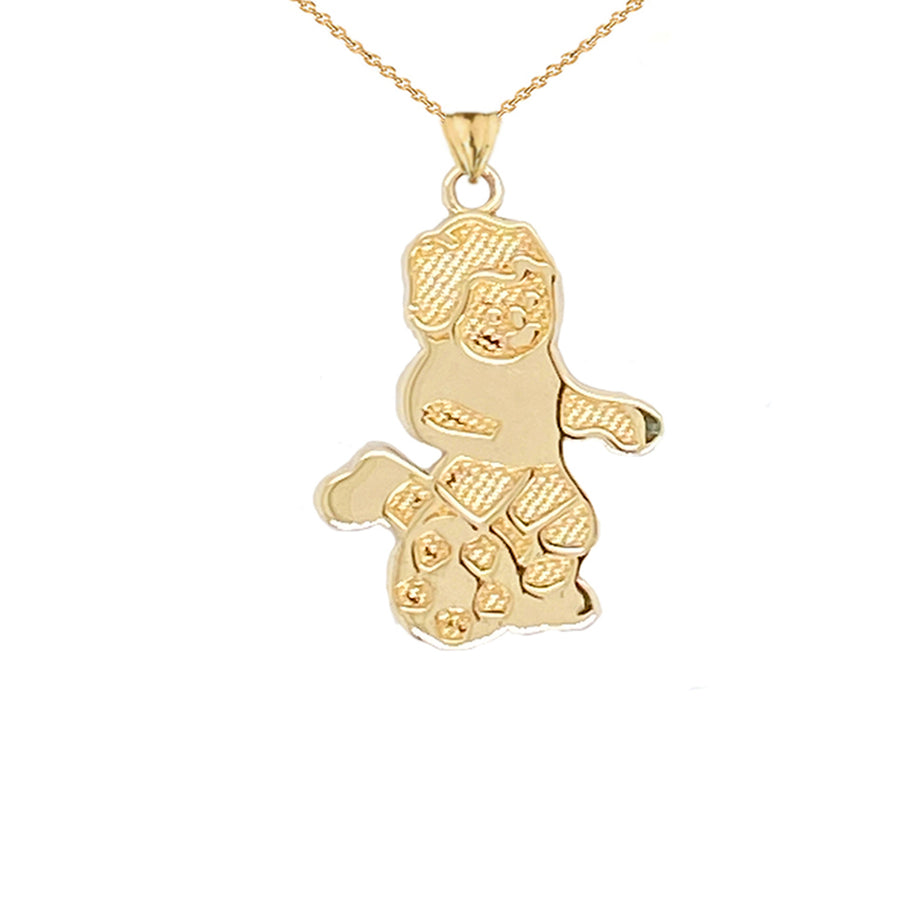 Soccer Boy Sports Charm Pendant Necklace in Gold (Yellow/Rose/White)