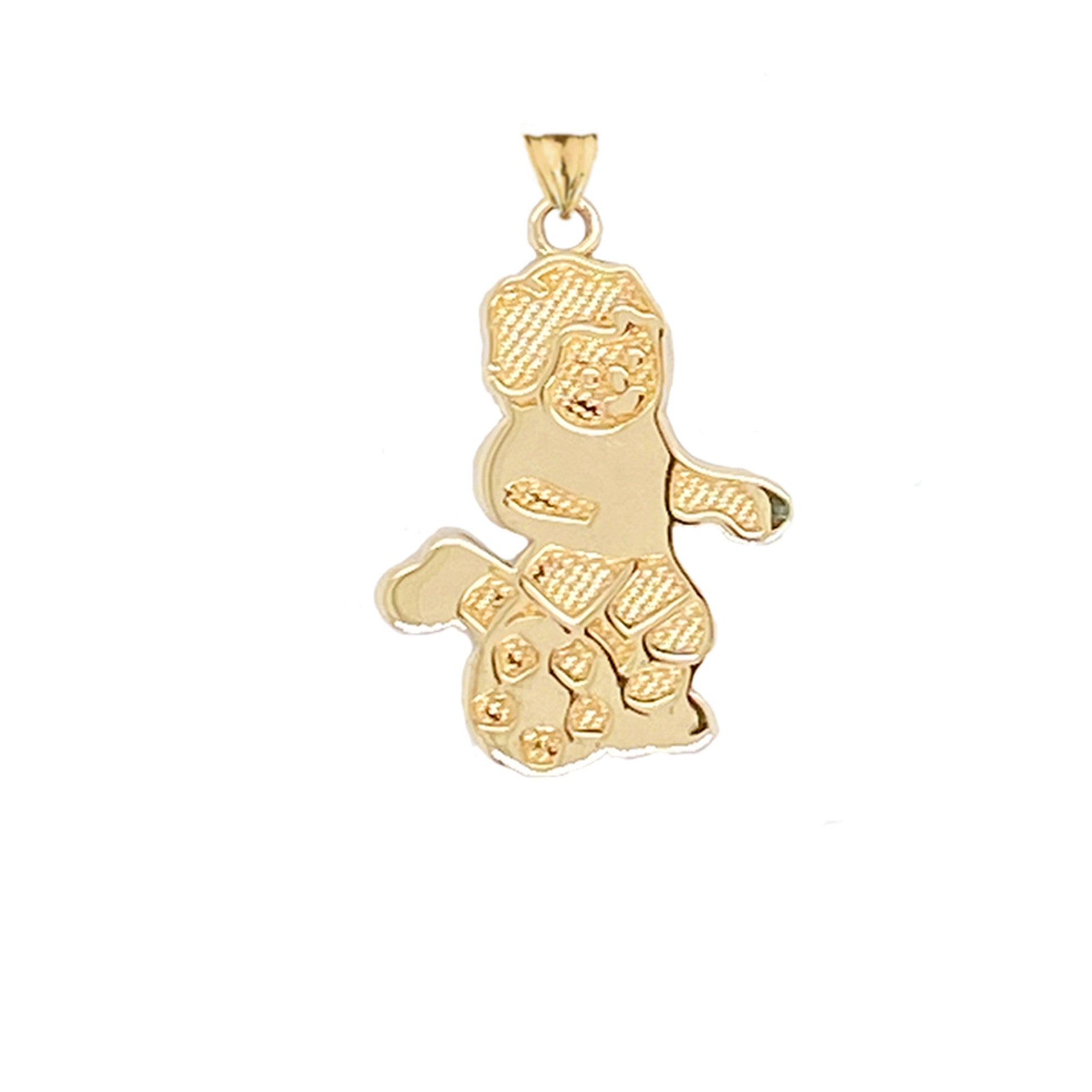 Soccer Boy Sports Charm Pendant Necklace in Gold (Yellow/Rose/White)
