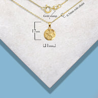 Gold Soccer Ball Sports Pendant Necklace (Available in Yellow/Rose/White Gold)