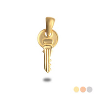 Gold Key Pendant Necklace (Available in Yellow/Rose/White Gold)