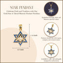 Gold Jewish Star of David Necklace - Masonic Jewelry