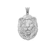 Bold Lion Statement Pendant Necklace in Sterling Silver (Medium)