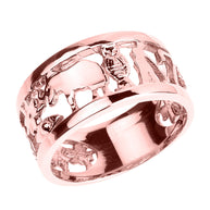 Solid Gold Unisex Lucky Ring(Available in Yellow/Rose/White)