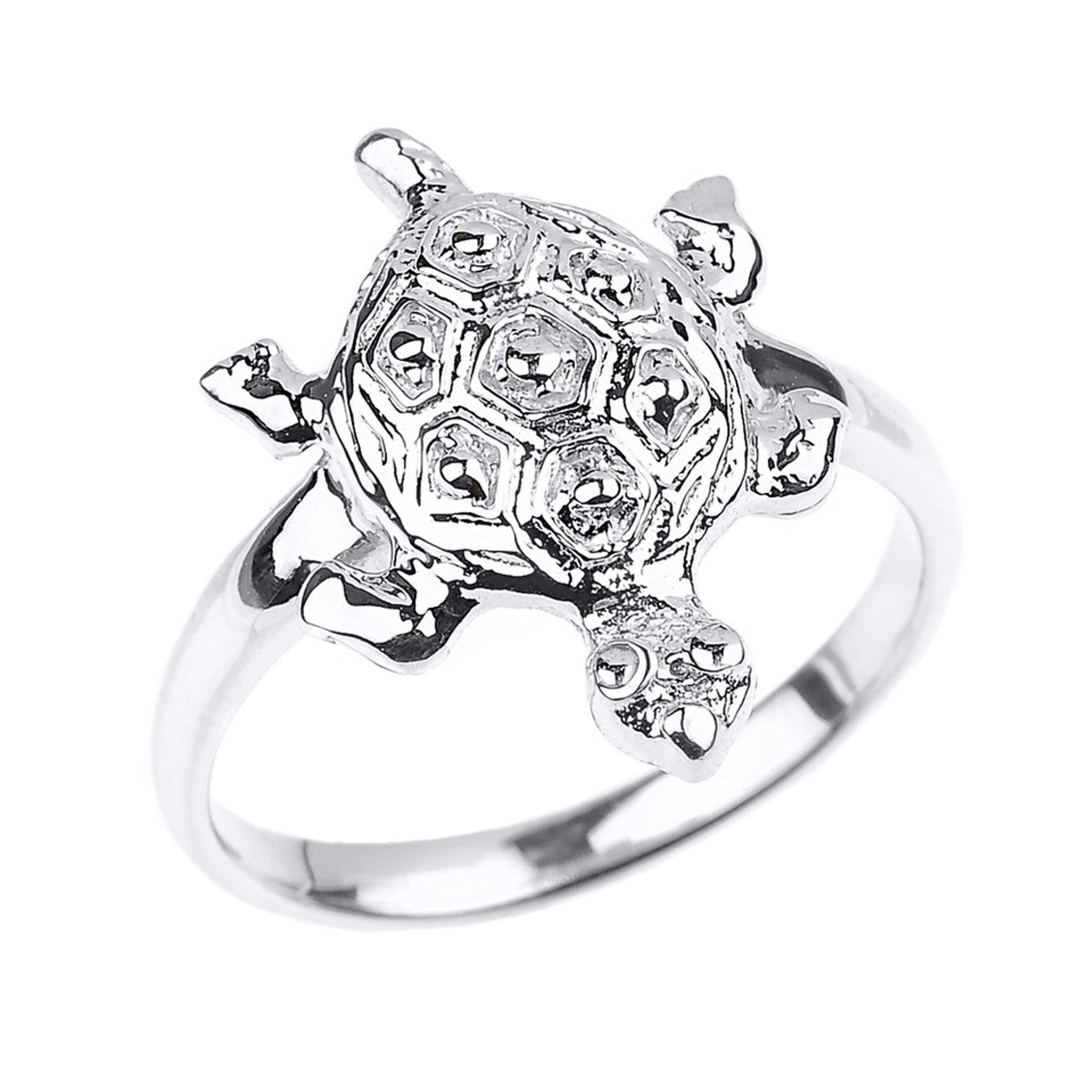 Solid Gold Turtle Ladies Ring (Available in Yellow/Rose/White Gold)