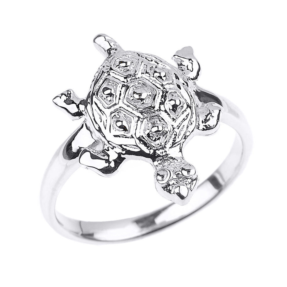 Solid Gold Turtle Ladies Ring (Available in Yellow/Rose/White Gold)