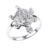 Solid Gold Turtle Ladies Ring (Available in Yellow/Rose/White Gold)