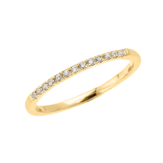 Gold Elegant Diamond Wedding Band Ring (Available in Yellow/Rose/White Gold)