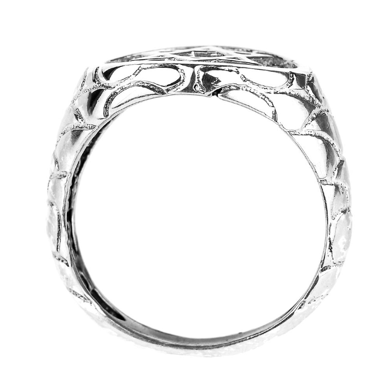 Sterling Silver Star of David Men's Ring