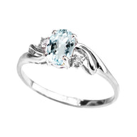 Gold Oval Birthstone Solitaire Proposal Ring (Available in Yellow/Rose/White Gold)