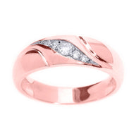 Gold Men's Diamond Wedding Ring (Available in Yellow/Rose/White Gold)