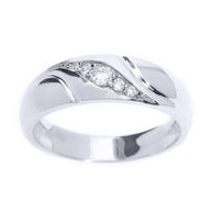Gold Men's Diamond Wedding Ring (Available in Yellow/Rose/White Gold)