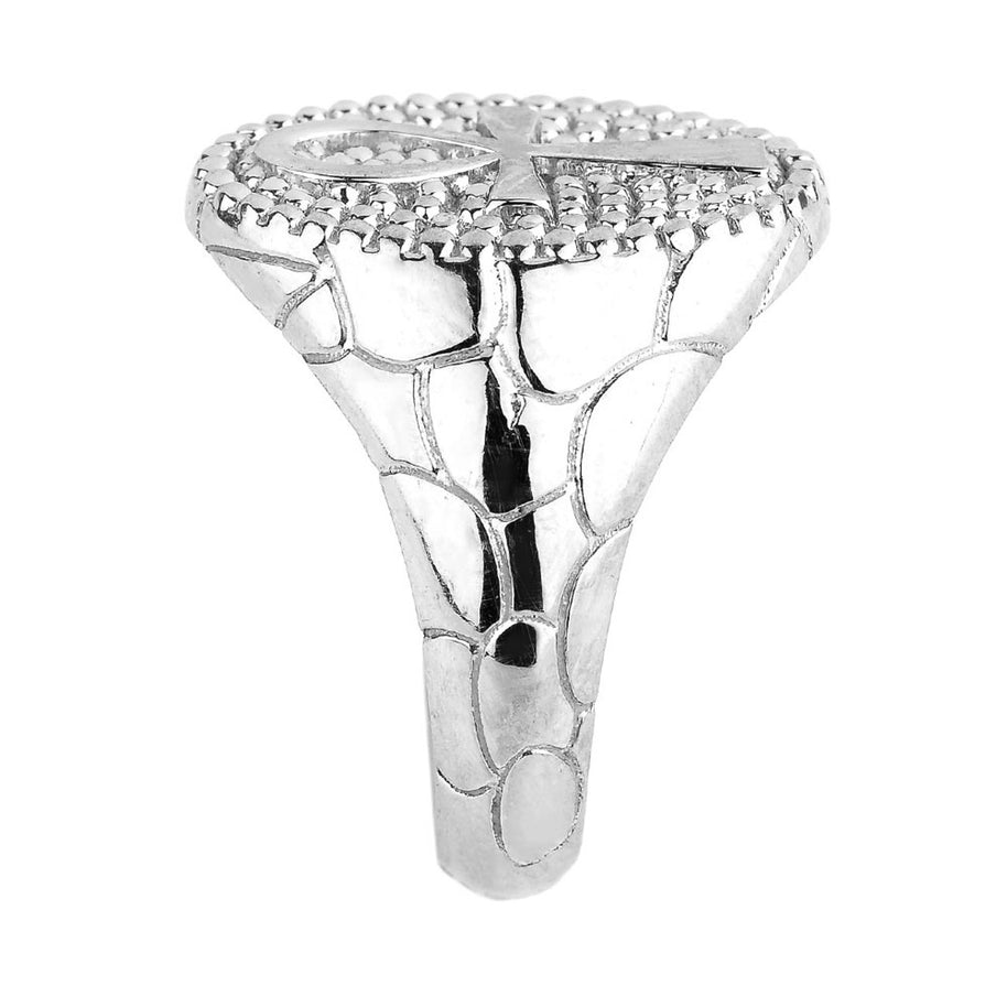 Sterling Silver Egyptian Ankh Cross Men's Ring