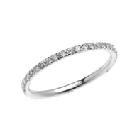 14K Gold Pavé Set Diamond Wedding Band Ring (Available in Yellow/Rose/White Gold)