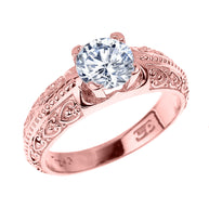 Rose Gold Oval Tanzanite and Diamond Engagement Proposal Ring (Copy)