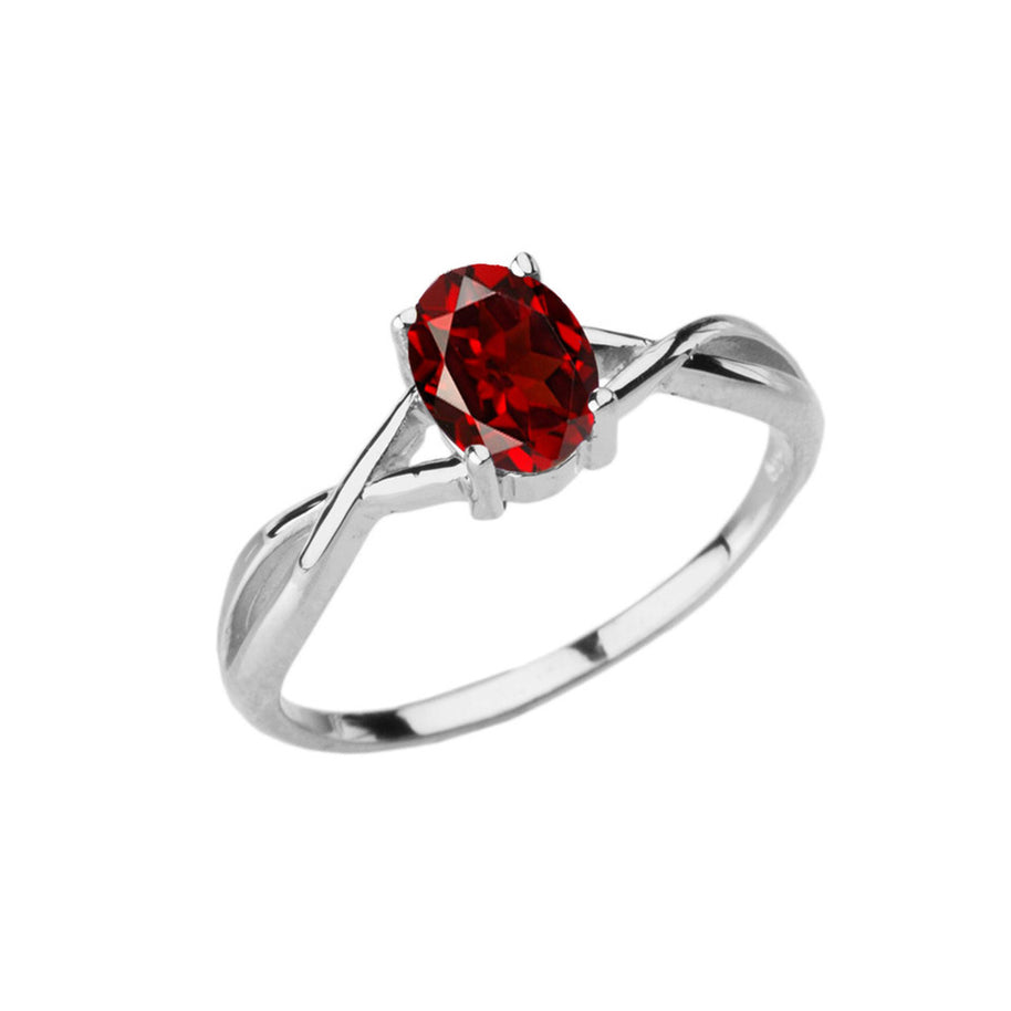 Gold Custom Oval Cut Birthstone Solitaire Ring (Available in Yellow/Rose/White Gold)
