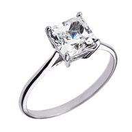 Gold 3.00 ct Princess Cut CZ Dainty Solitaire Engagement Ring(Available In Yellow/Rose/White Gold)