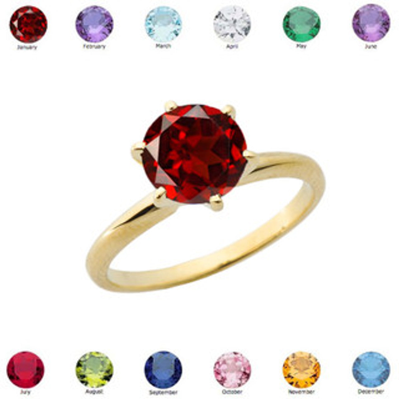 Gold 3.0 ct Lab Created Solitaire Engagement Ring (Available in Yellow/Rose/White Gold)